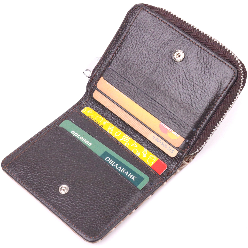 Гаманець Karya З натуральної шкіри Бежевий (21413) - зображення 5