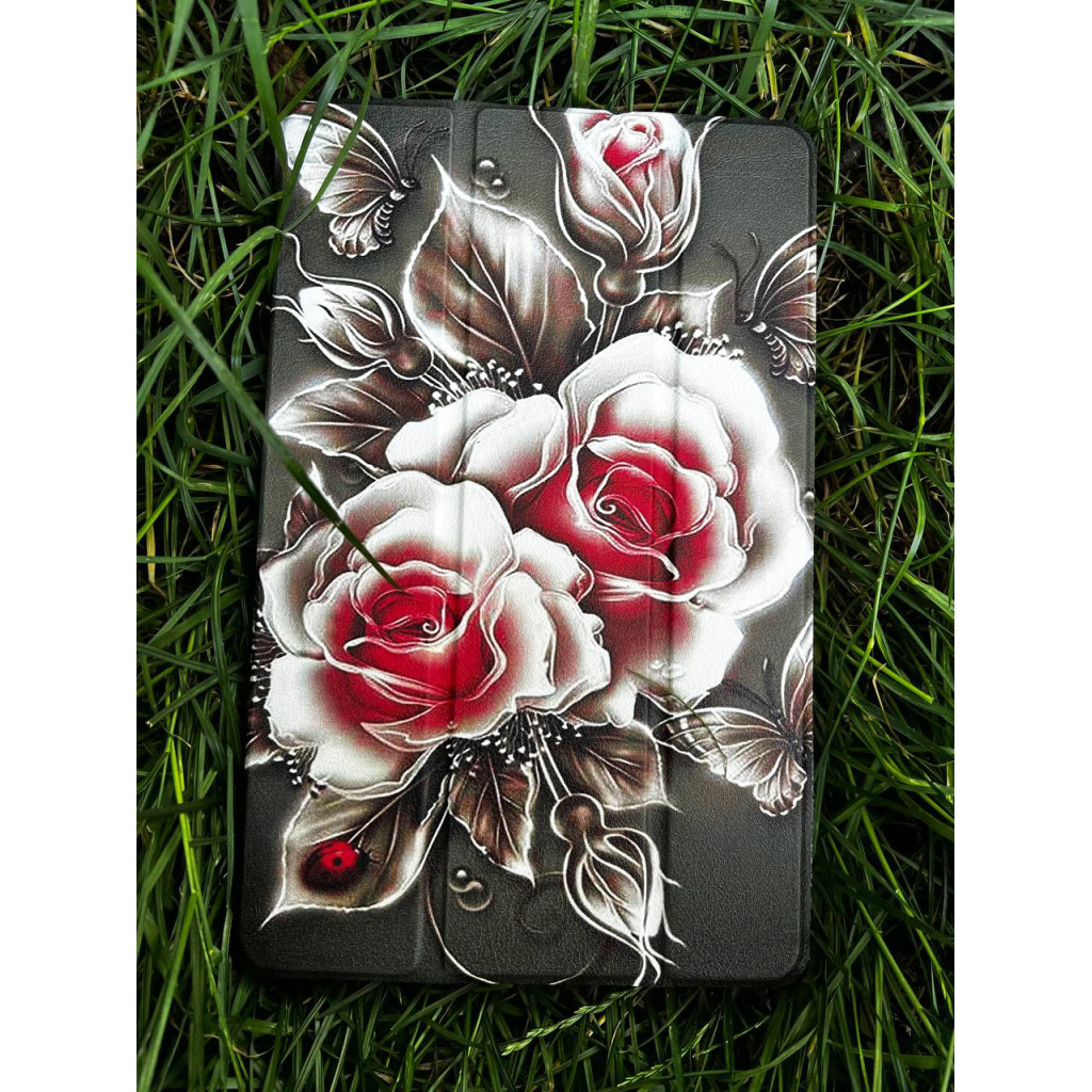 Чохол до планшета BeCover Smart Case Samsung Tab A9 SM-X115 8.7" Black Rose (711266) - зображення 6