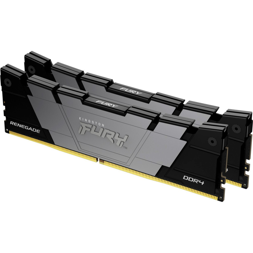 Модуль пам'яті для комп'ютера DDR4 64GB (2x32GB) 3600 MHz Renegade Black Kingston Fury (ex.HyperX) (KF436C18RB2K2/64) - зображення 2