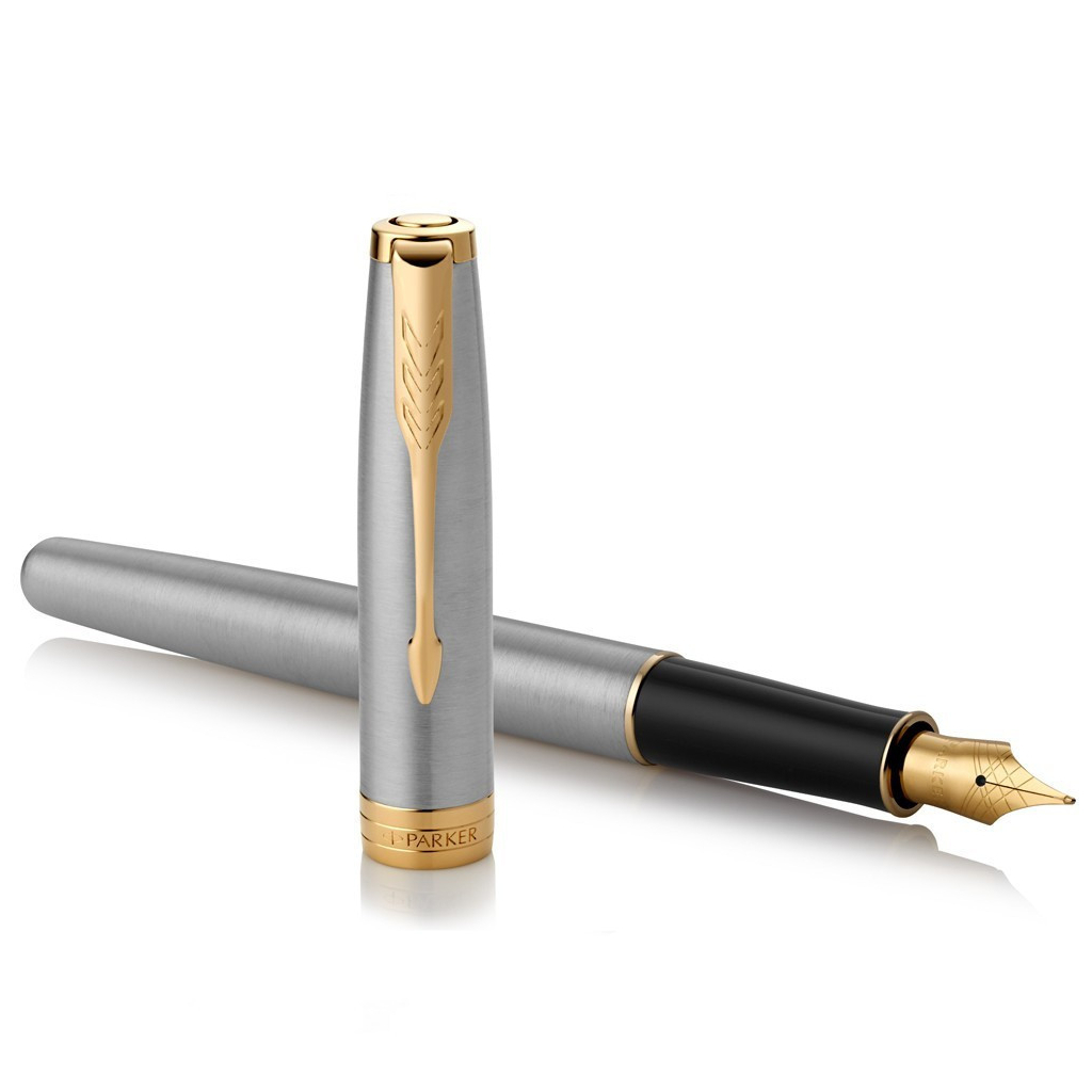 Ручка пір'яна Parker SONNET 17 Stainless Steel GT  FP F + блокнот Parker + подар.упаковка GIFT24 (84 111b24) - зображення 2