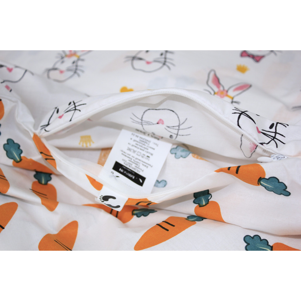 Постільна білизна MirSon Бязь Ranforce Elite 17-0529 Bunnies white Полуторний (2200004699042) - зображення 6
