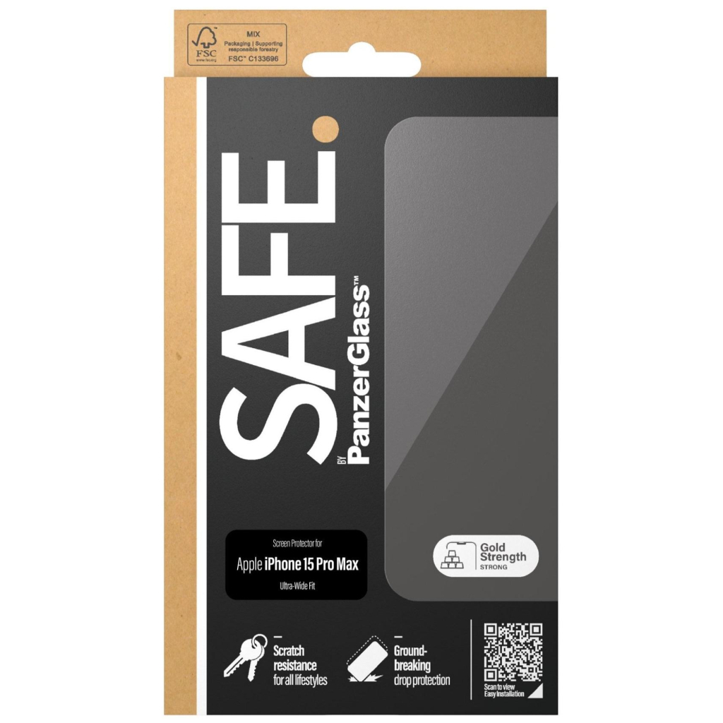 Скло захисне PANZERGLASS iPhone 15 Pro Max Ultra-Wide Fit (PG_SAFE95537) - зображення 4