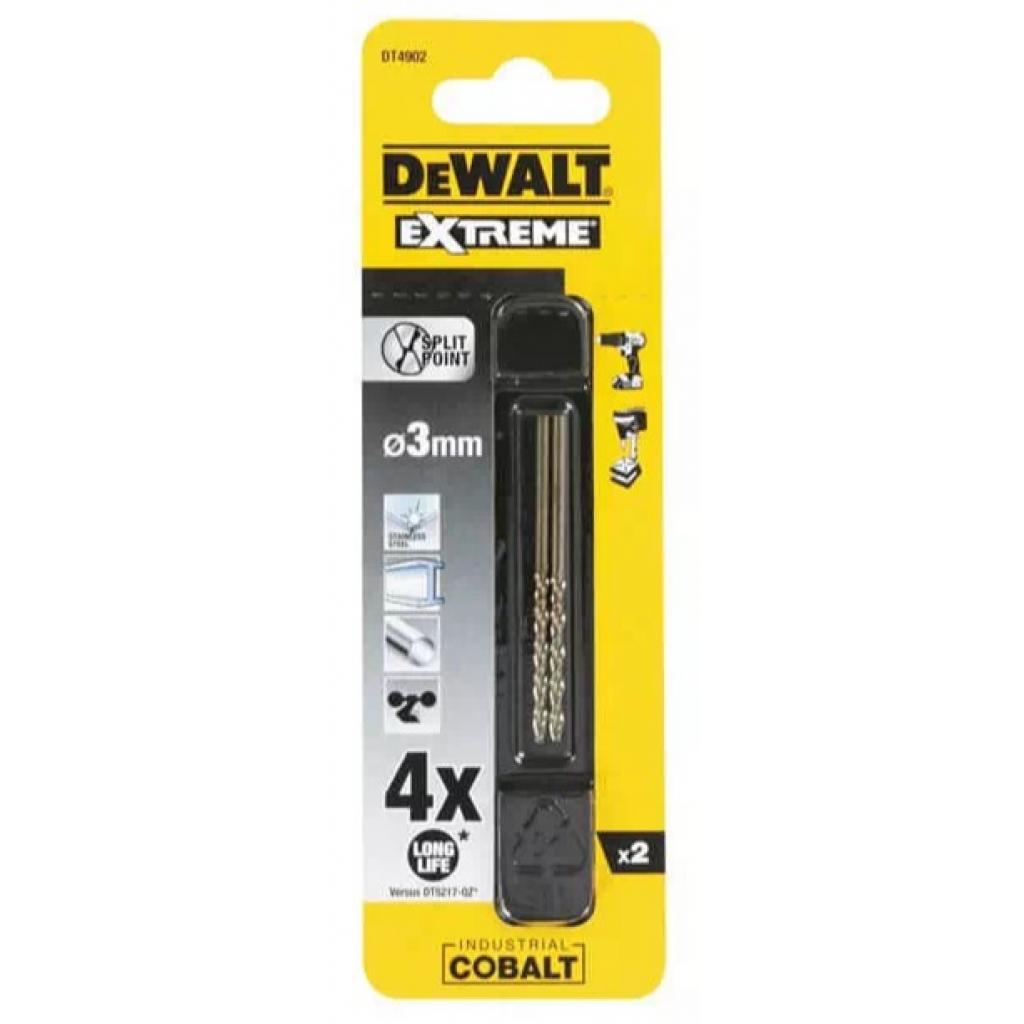 Свердло DeWALT EXTREME INDUSTRIAL COBALT HSS-CO, 3 х 61 х 33 мм, 2 шт (DT4902) - изображение 3