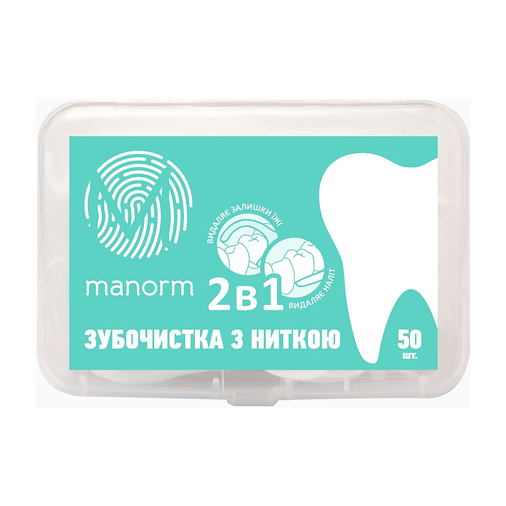 Флос-зубочистки Manorm 50 шт. (6974627760156) - зображення 1