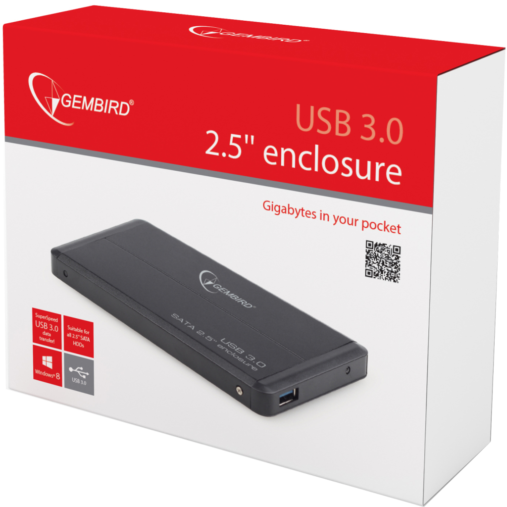 Кишеня зовнішня Gembird EE2-U3S-2 - зображення 3