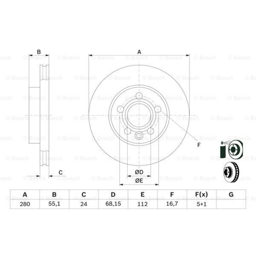 Гальмівний диск Bosch 0 986 478 846 - зображення 5