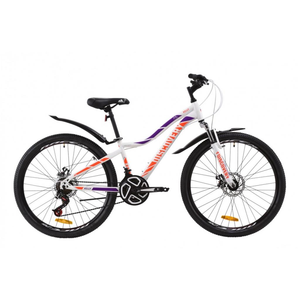 Велосипед Discovery 26" KELLY AM DD рама-16" St 2020 біло-фіолетовий з помаранчевим (OPS-DIS-26-259) - зображення 1