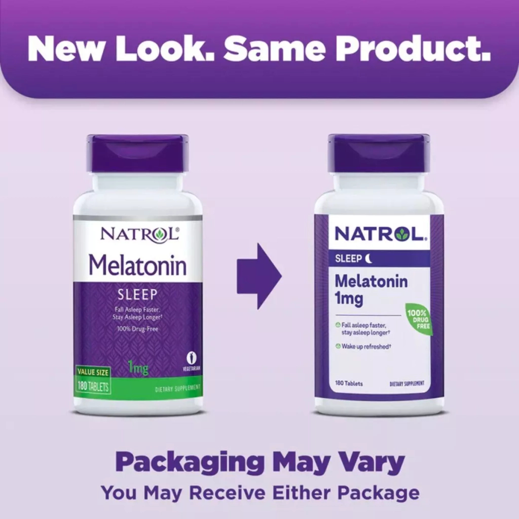 Амінокислота Natrol Мелатонін, 1 мг, Melatonin, 90 таблеток (NTL-00465) - зображення 3