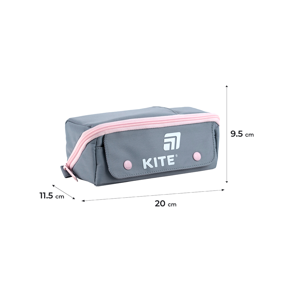 Пенал Kite 2702-1 сіро-рожевий (K25-2702-1) - зображення 2