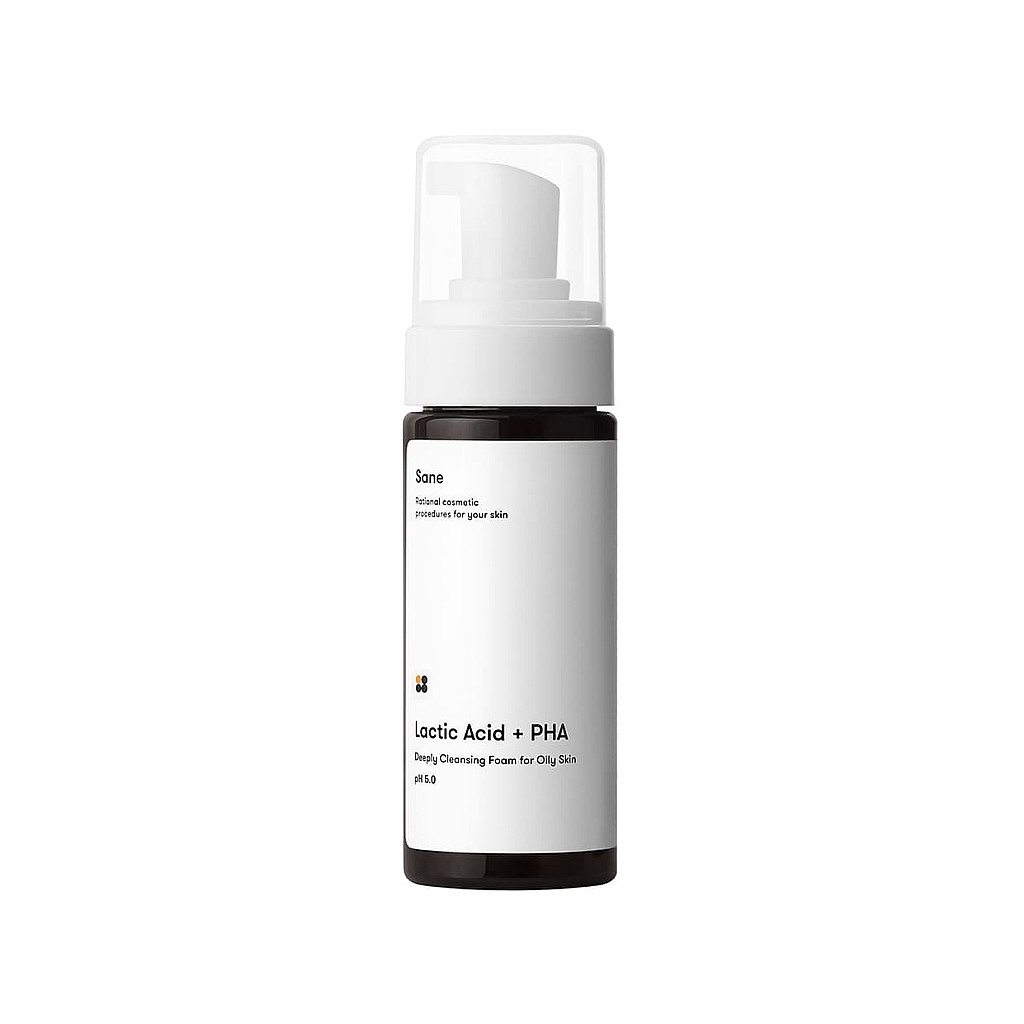 Пінка для вмивання Sane Lactic Acid + PHA Deeply Cleansing Foam For Oily Skin pH 5.0 Для жирної шкіри 150 мл (4820266830380) - зображення 1