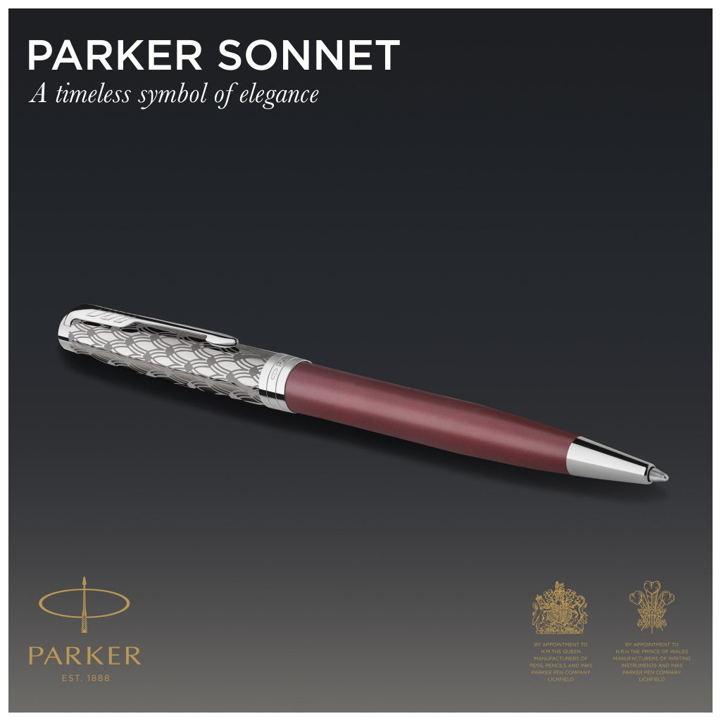 Ручка кулькова Parker SONNET 17 Metal & Red Lacquer CT BP (68 332) - зображення 4