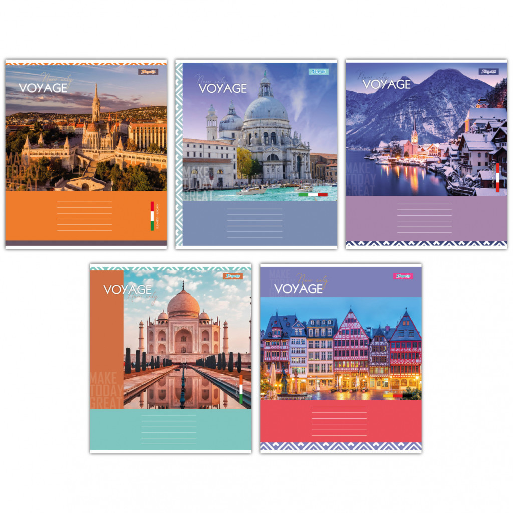 Зошит 1 вересня 1В New city voyage 96 аркушів лінія (767422) - зображення 1