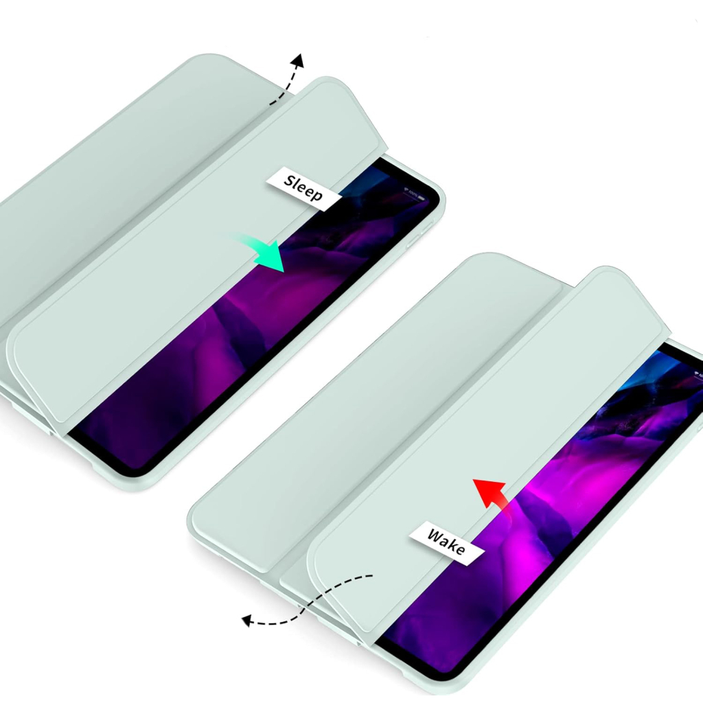 Чохол до планшета BeCover Tri Fold Soft TPU Silicone Apple iPad Air 13" M2/M3 (2024/2025) Light Green (711742) - зображення 4