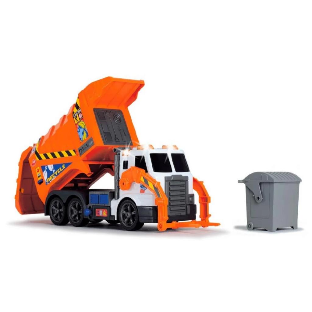 Спецтехніка Dickie Toys Сміттєвоз з контейнером та підйомником, зі звук. та світл. е (1137000) - зображення 1