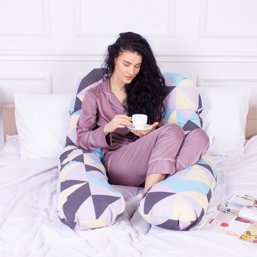 Подушка MirSon для вагітних та відпочинку Naturale Line Print №8006 U-подібна Vivian (2200006178248) - зображення 7