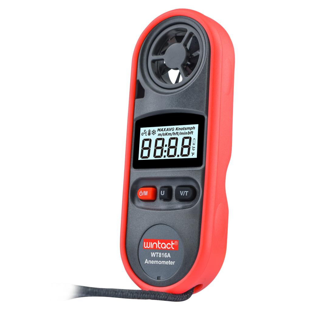 Анемометр Wintact цифровий 0,7-30м/с, -10-45°C (WT816A) - изображение 3