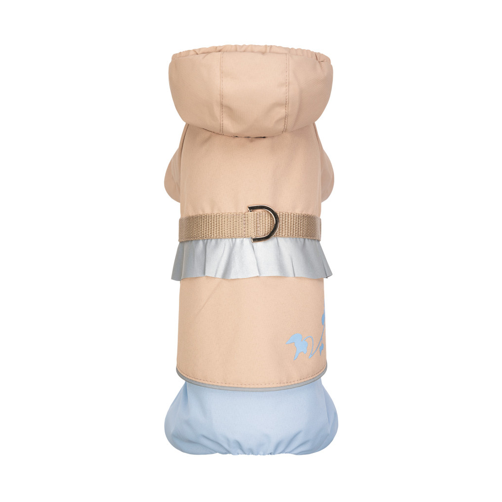 Дощовик для тварин Pet Fashion Tina XL бежевий/блакитний (4823082435197) - зображення 1