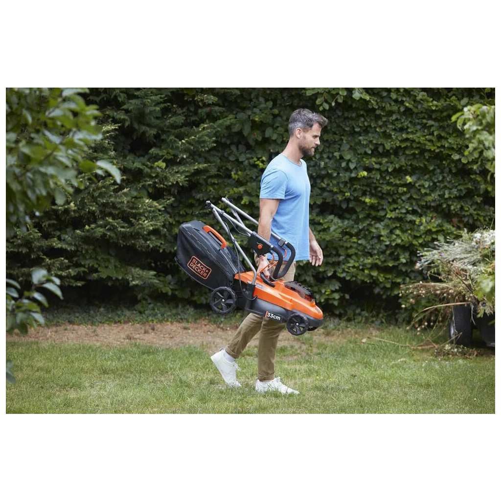 Газонокосарка Black&Decker акумуляторна 36 В, 2.5 Ач, 32 см, 2 АКБ та ЗП (BCMW3336L2) - изображение 9