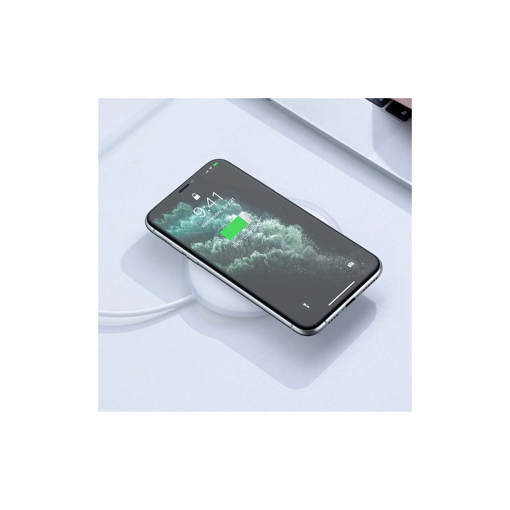 Зарядний пристрій Baseus Jelly wireless charger 15W White (WXGD-02) - зображення 7