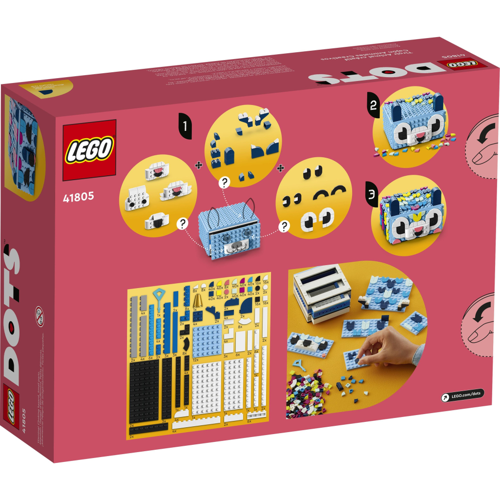 Конструктор LEGO DOTS Креативний ящик «Тварини» 643 деталі (41805) - зображення 10