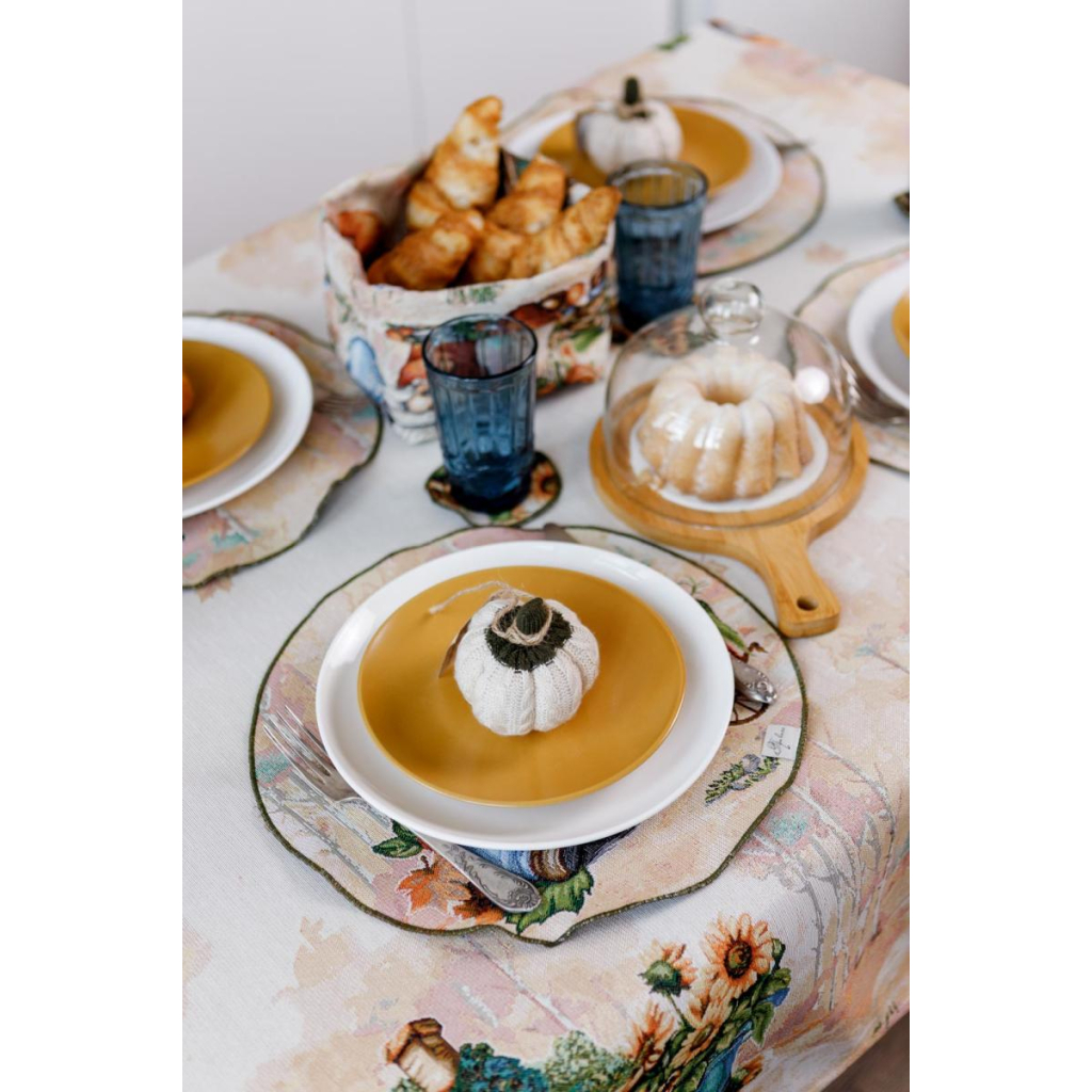 Серветка на стіл Прованс гобеленова Гарбузові гноми D 35см (036240) - зображення 3