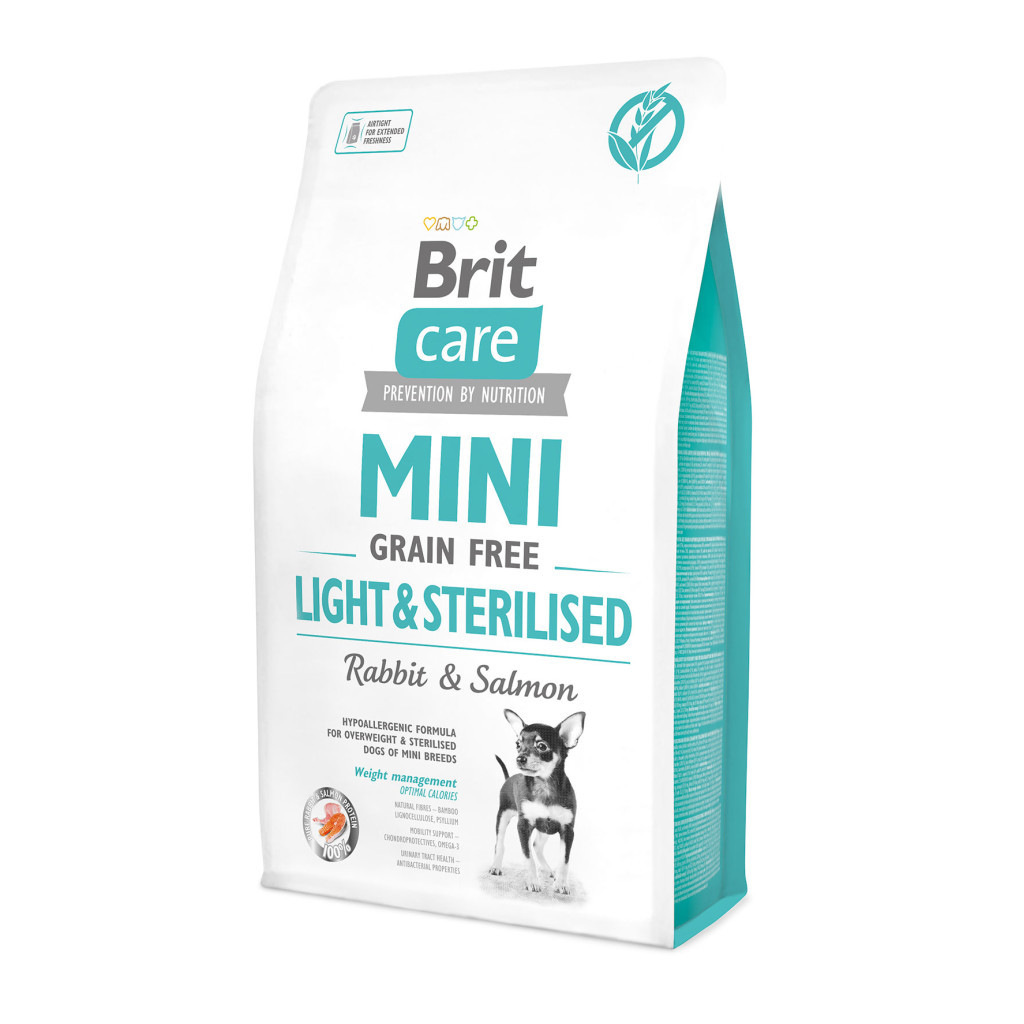 Сухий корм для собак Brit Care GF Mini Light & Sterilised 2 кг (8595602521067) - зображення 1