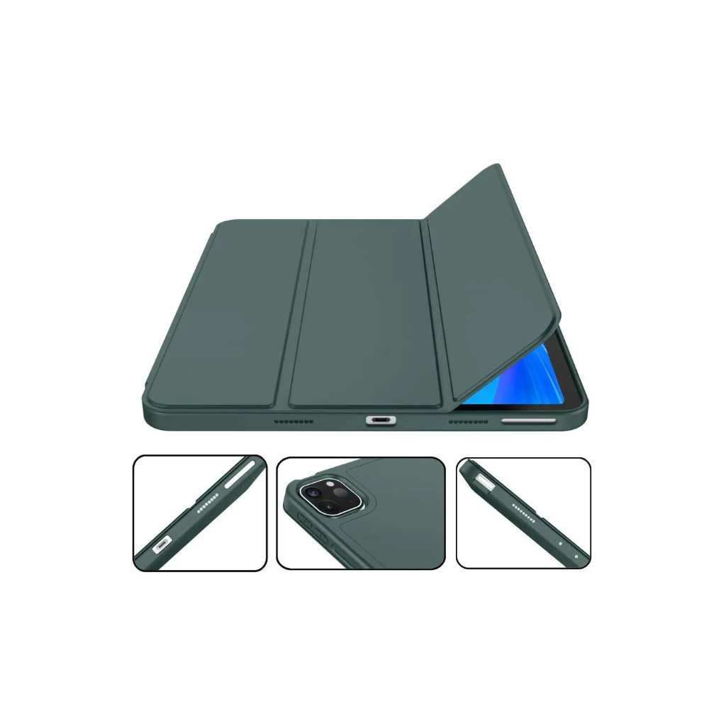 Чохол до планшета BeCover Tri Fold Hard TPU Apple iPad Pro 12.9 2020/2021/2022 Dark Green (711116) - зображення 3