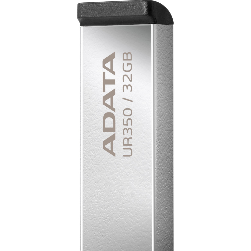 USB флеш накопичувач ADATA 32GB UR350 Silver-Black USB 3.2 (UR350-32G-RSR/BK) - зображення 3
