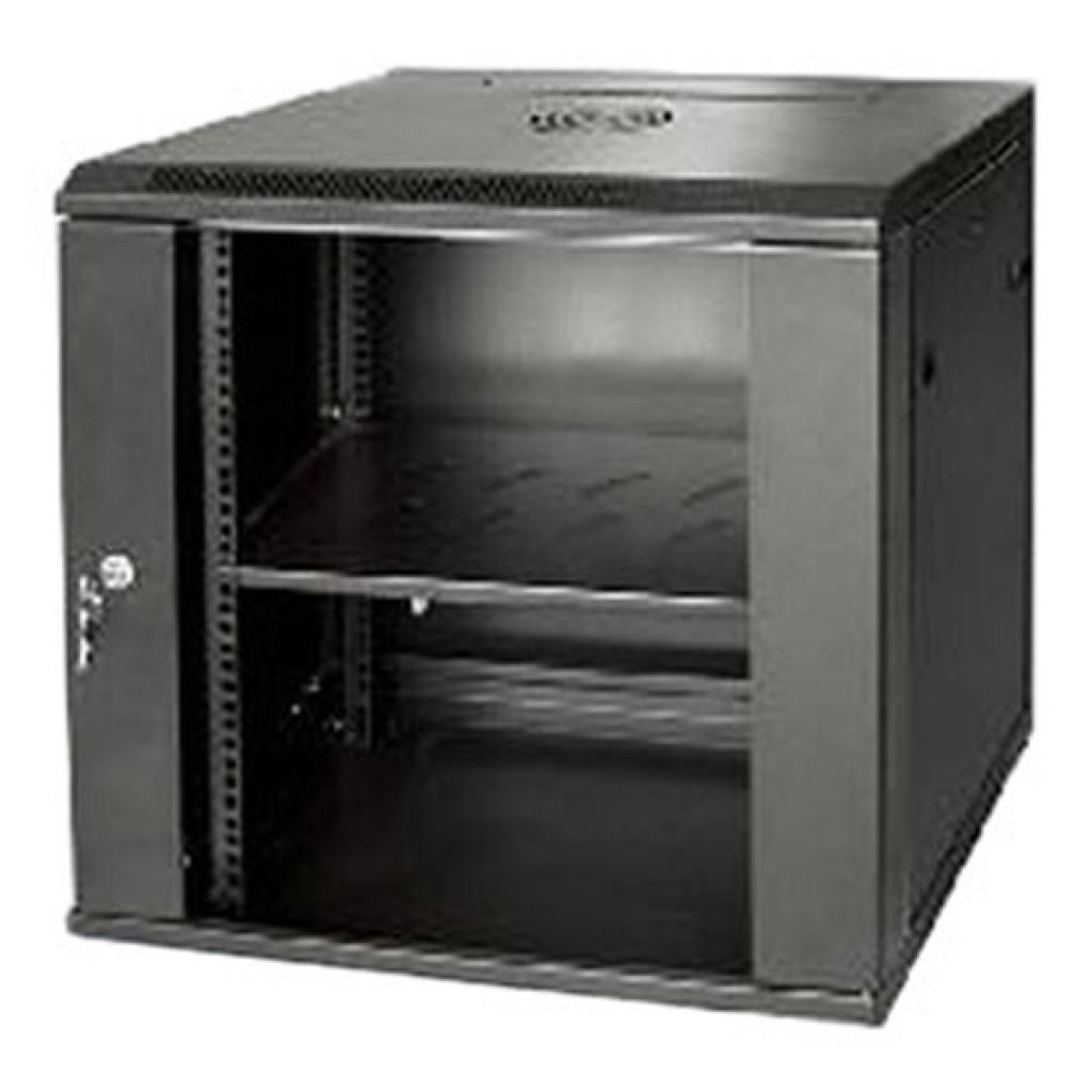 Шафа настінна Kingda 12U 19" 600x450 RAL9004 (KD-007-6412) - зображення 1
