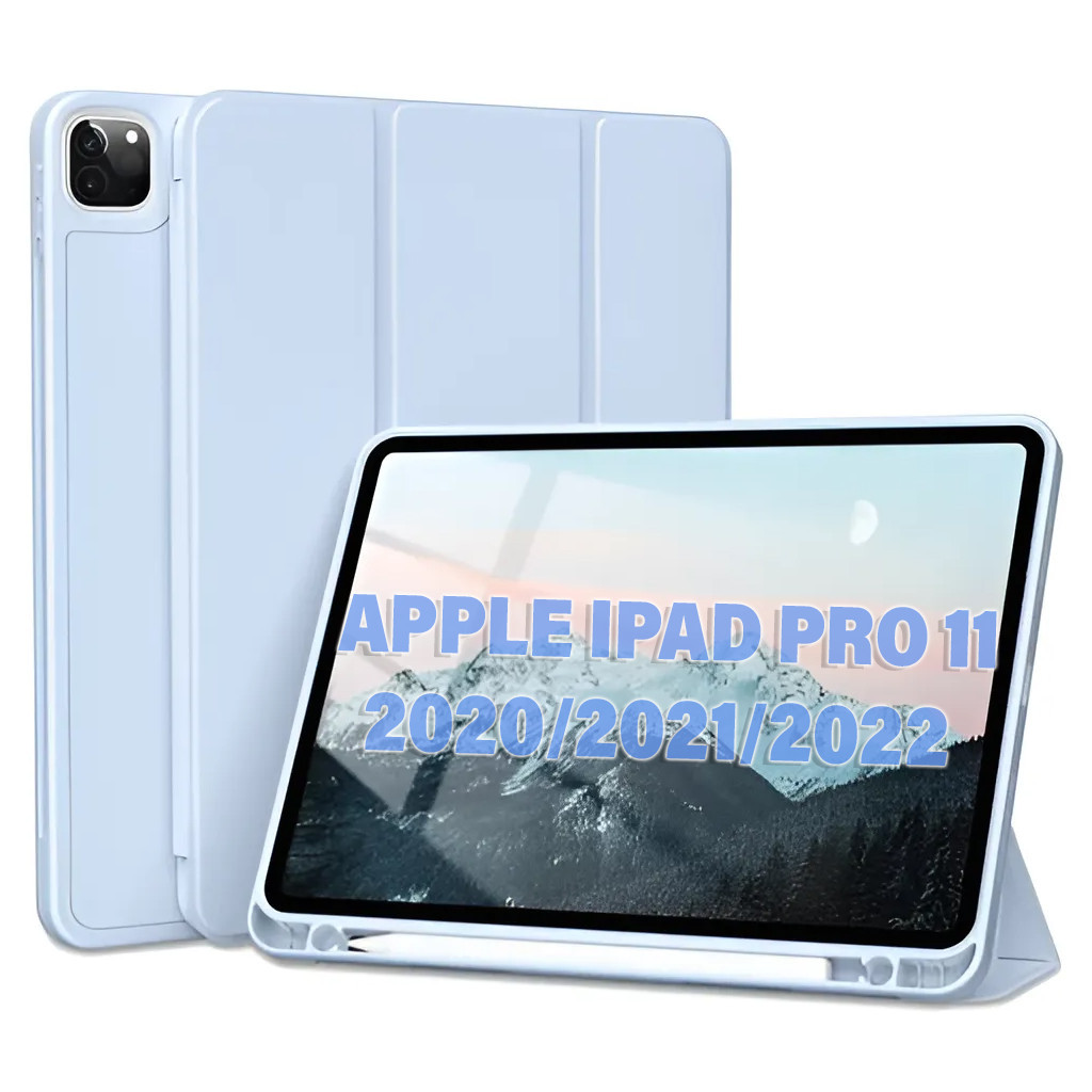 Чохол до планшета BeCover Tri Fold Hard TPU Apple iPad Pro 11 2020/2021/2022 Light Blue (711112) - зображення 2