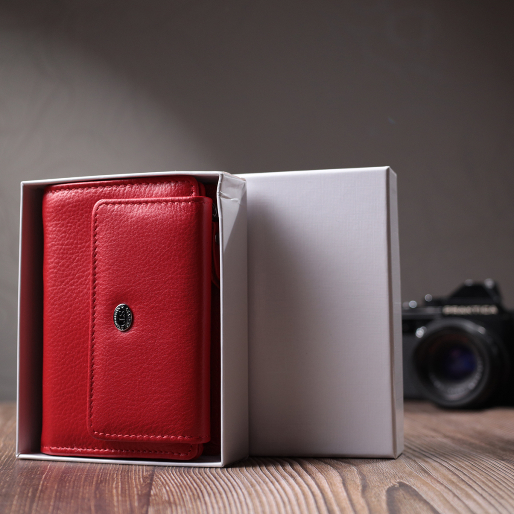 Гаманець ST Leather З натуральної шкіри Червоний (22739) - зображення 11