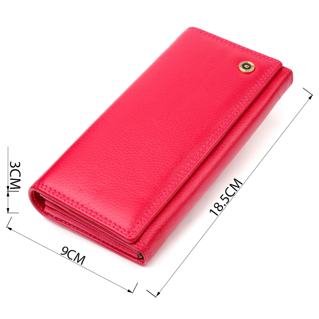 Гаманець Boston З натуральної шкіри Рожевий (19422) - зображення 3