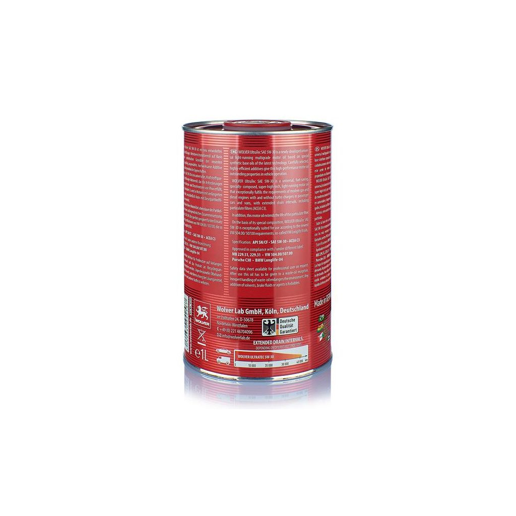Моторна олива Wolver Ultratec 5W-30 1л (4260360942587) - зображення 2