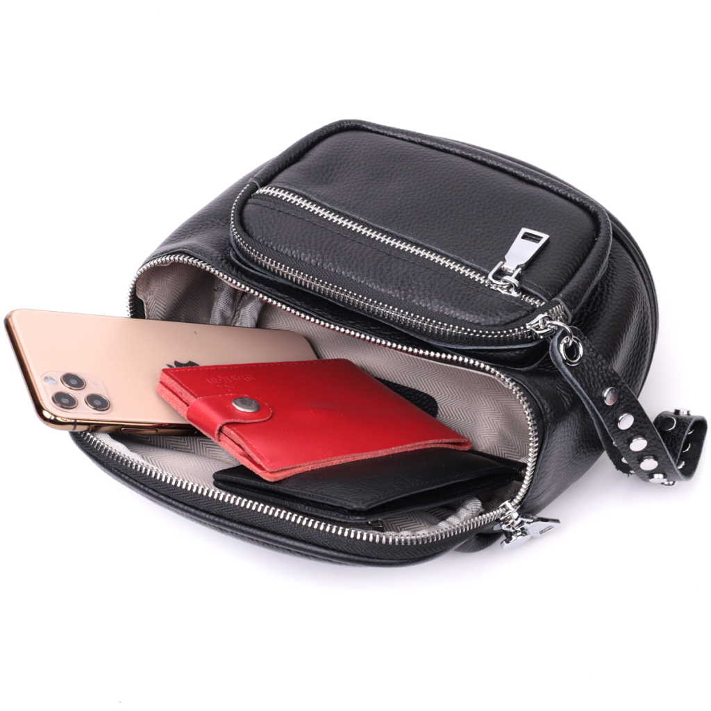 Сумка Vintage З натуральної шкіри Чорна (22388) - зображення 8