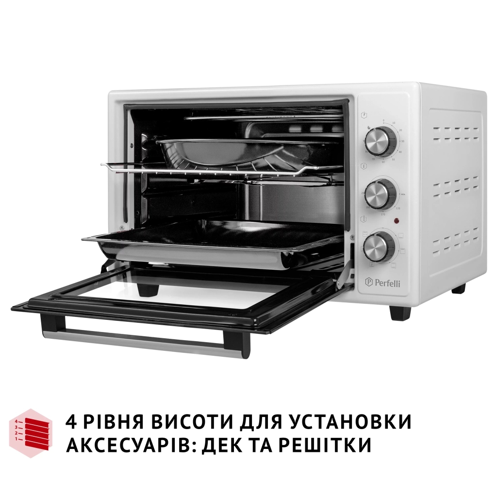 Електропіч Perfelli SIERRA 37 WHITE - зображення 6