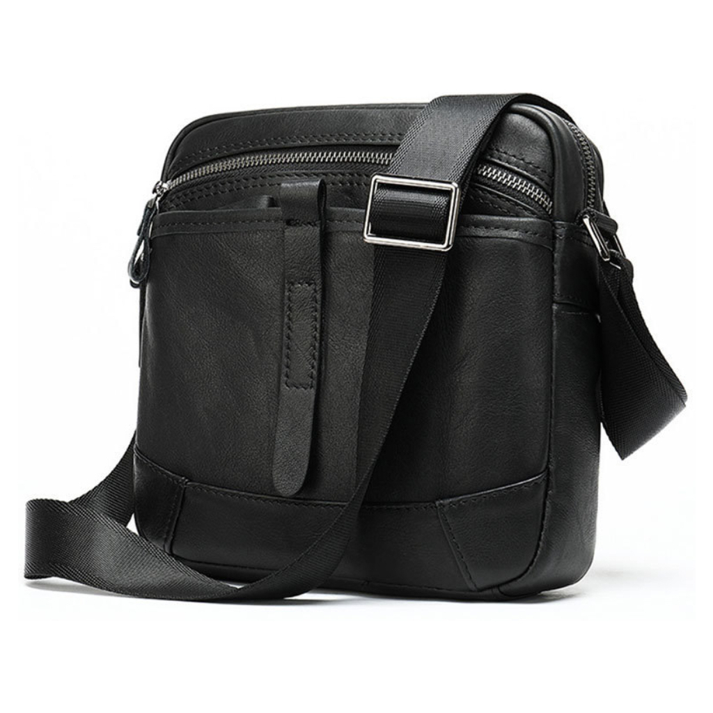 Сумка Vintage Через плече зі шкіри Чорна (20034) - зображення 6