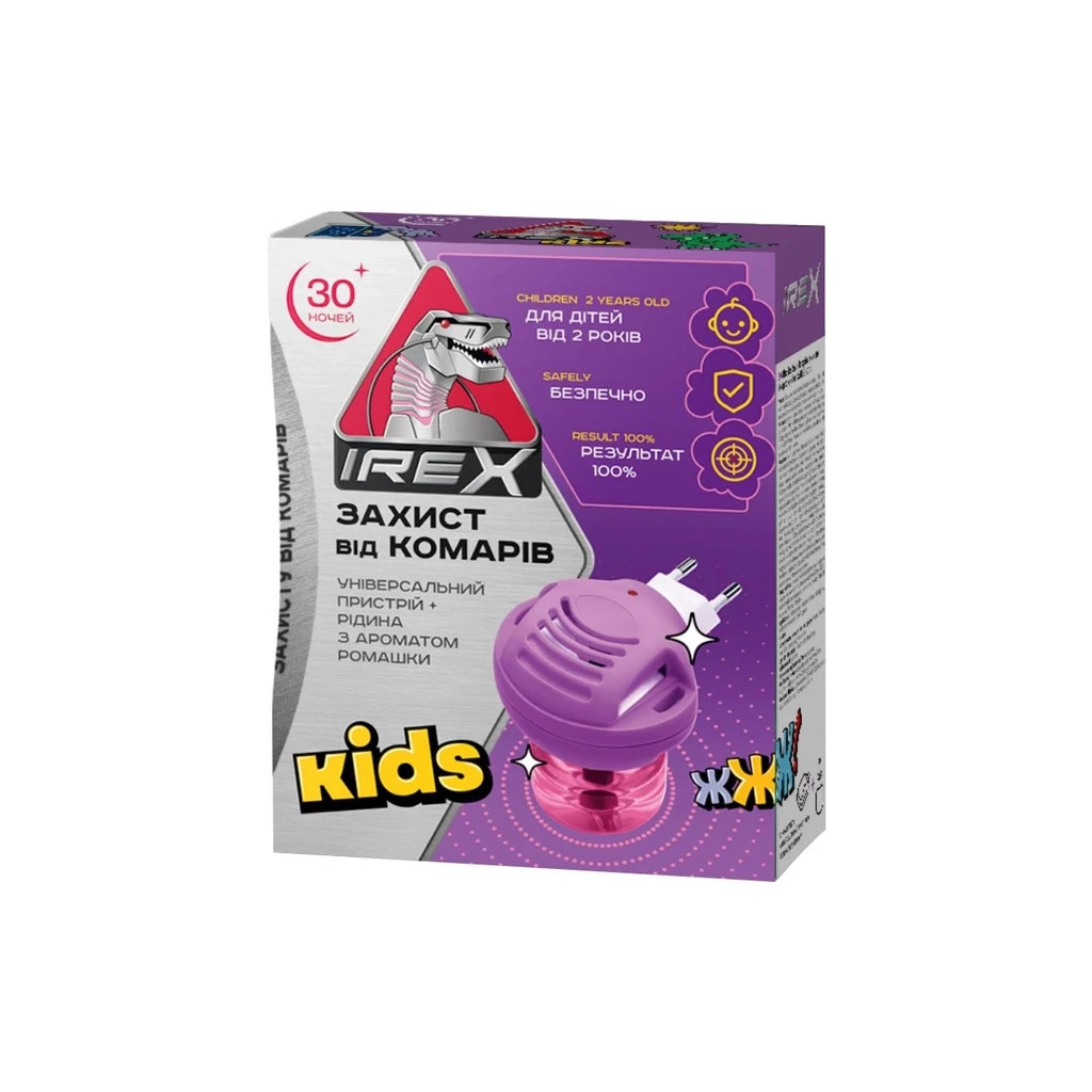 Фумігатор iRex Kids Прилад та рідина від комарів 30 ночей (4820184442467) - изображение 1