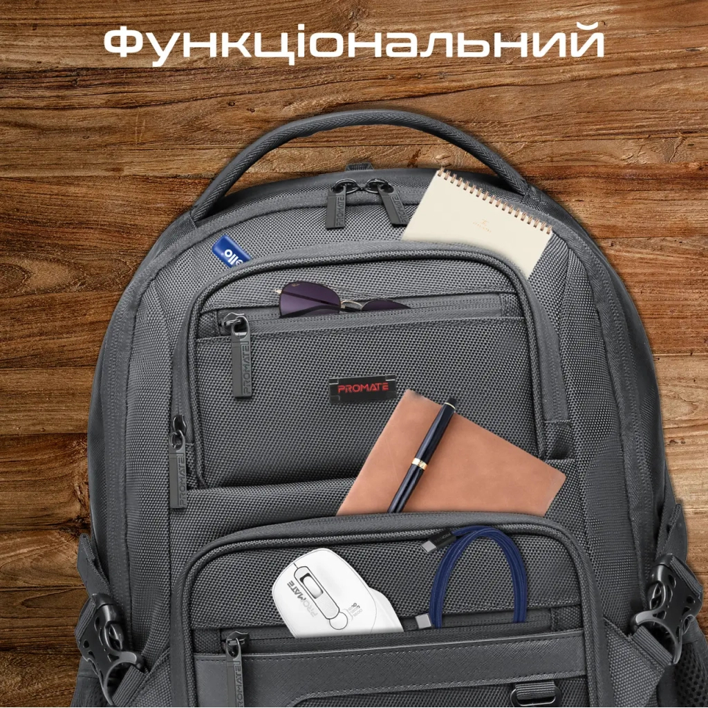 Рюкзак для ноутбука Promate 15.6" ElitePack-Lite Black (elitepack-lite) - зображення 3