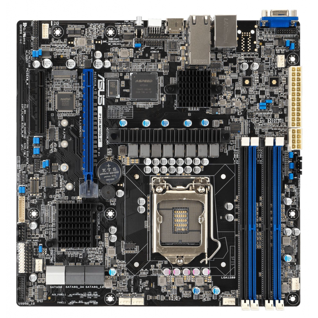 Серверна материнська плата ASUS P12R-M/10G-2T - зображення 2