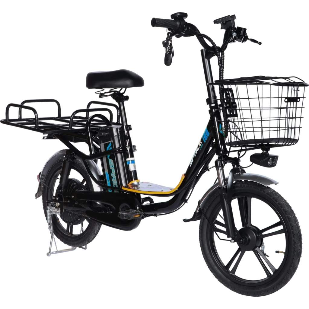 Електровелосипед Space 18" eELDORADO рама-15" 48B 10А*г 500Вт чорно-синій 2025 (ELB-SP-18-002) - зображення 2