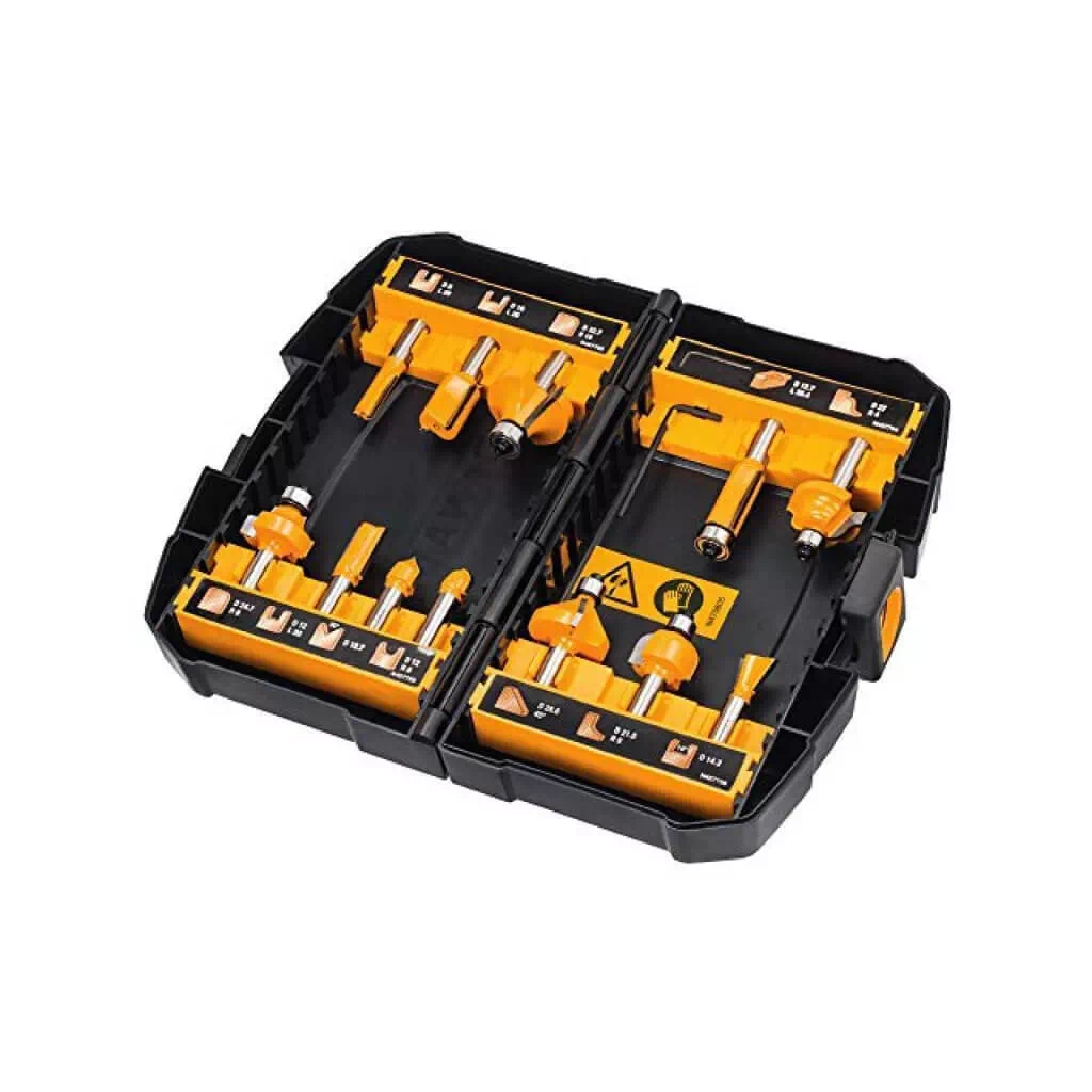 Набір фрез DeWALT діаметр хвостовика 8 мм, 12 шт. (DT90016) - зображення 1