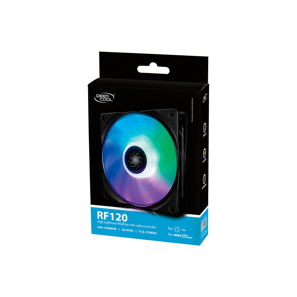 Кулер до корпусу Deepcool RF120 (DP-FRGB-RF120-1C) - зображення 5