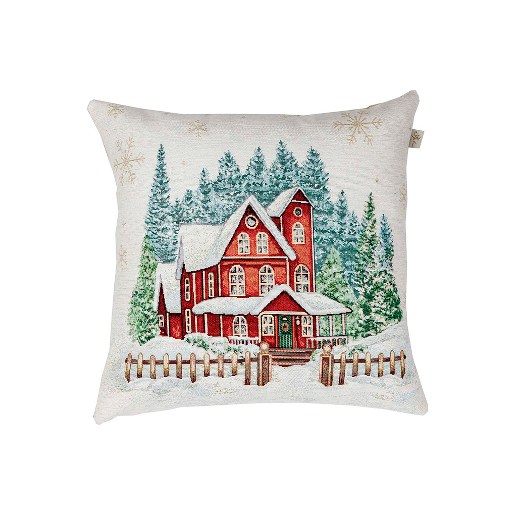 Наволочка Прованс гобеленова з велюром Святковий дім 45х45см Домівка (4823093450295) - изображение 1