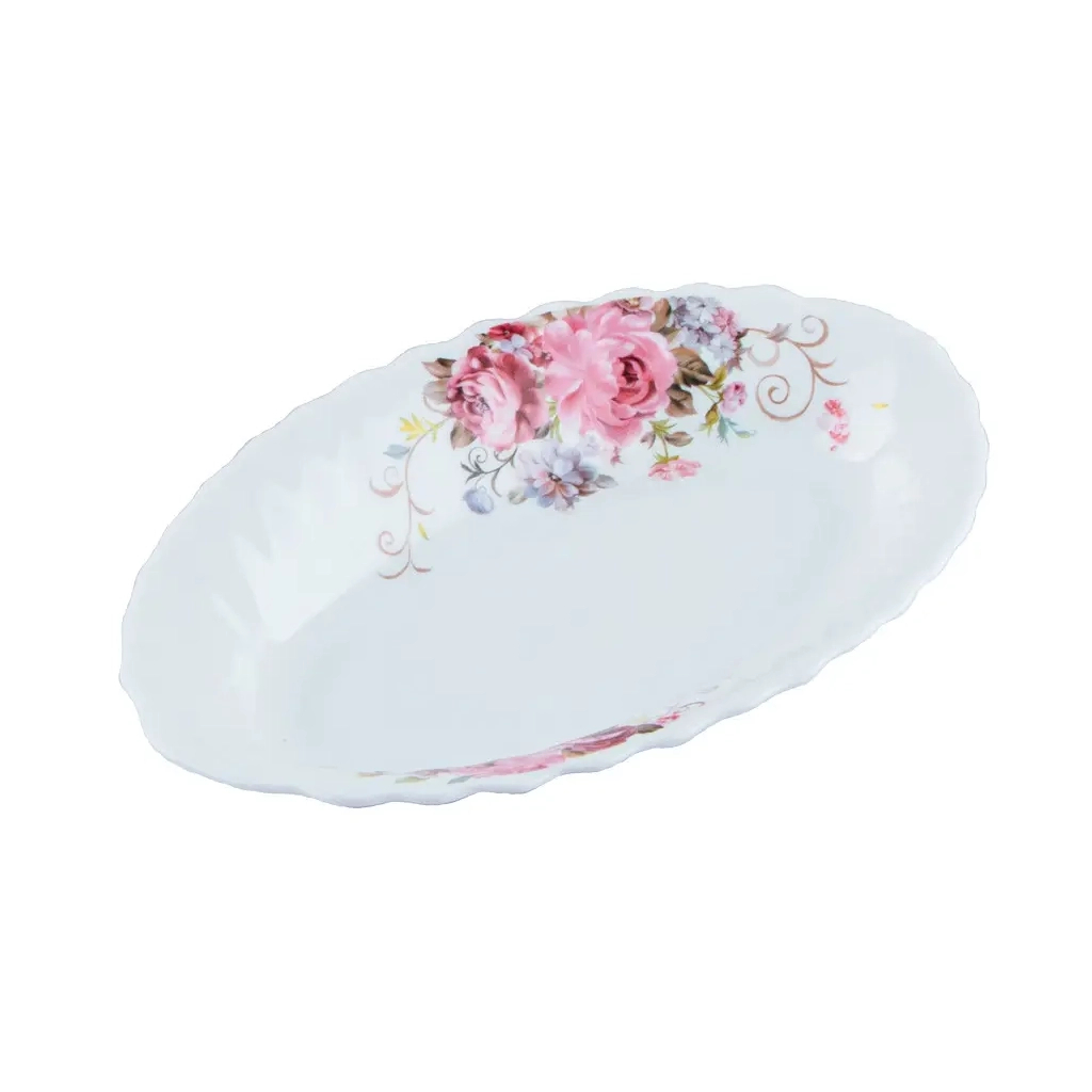 Блюдо Vittora "Рожевий Букет" Wave 22,5 см (V-225PB-F) - зображення 1