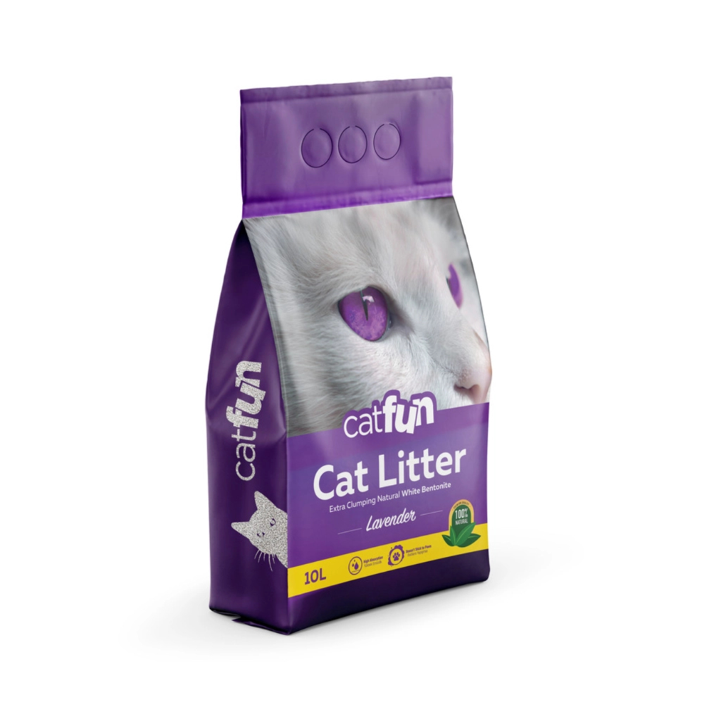 Наповнювач для туалету Catfun бентонітовий з ароматом лаванди 10 л (8683655071483) - изображение 1