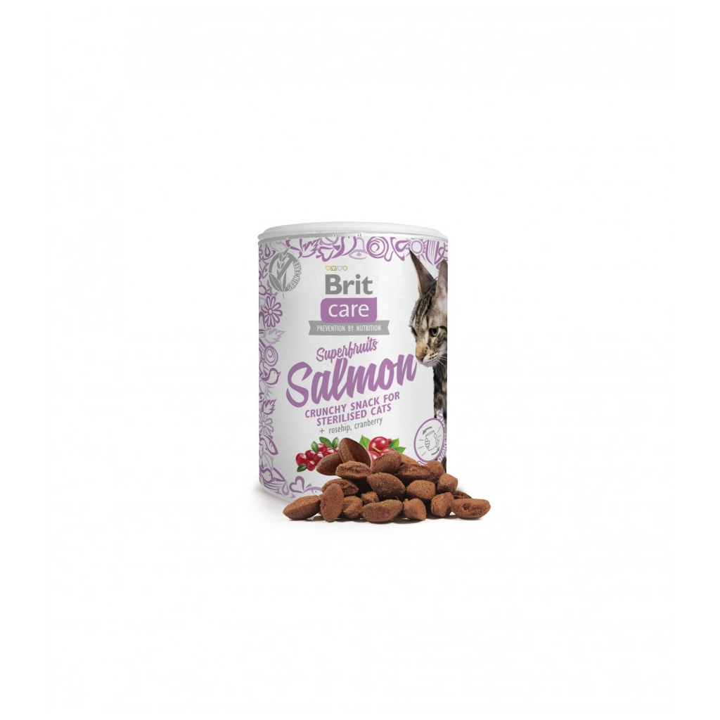 Ласощі для котів Brit Care Cat Snack Superfruits Salmon 100 г (8595602521449) - изображение 2