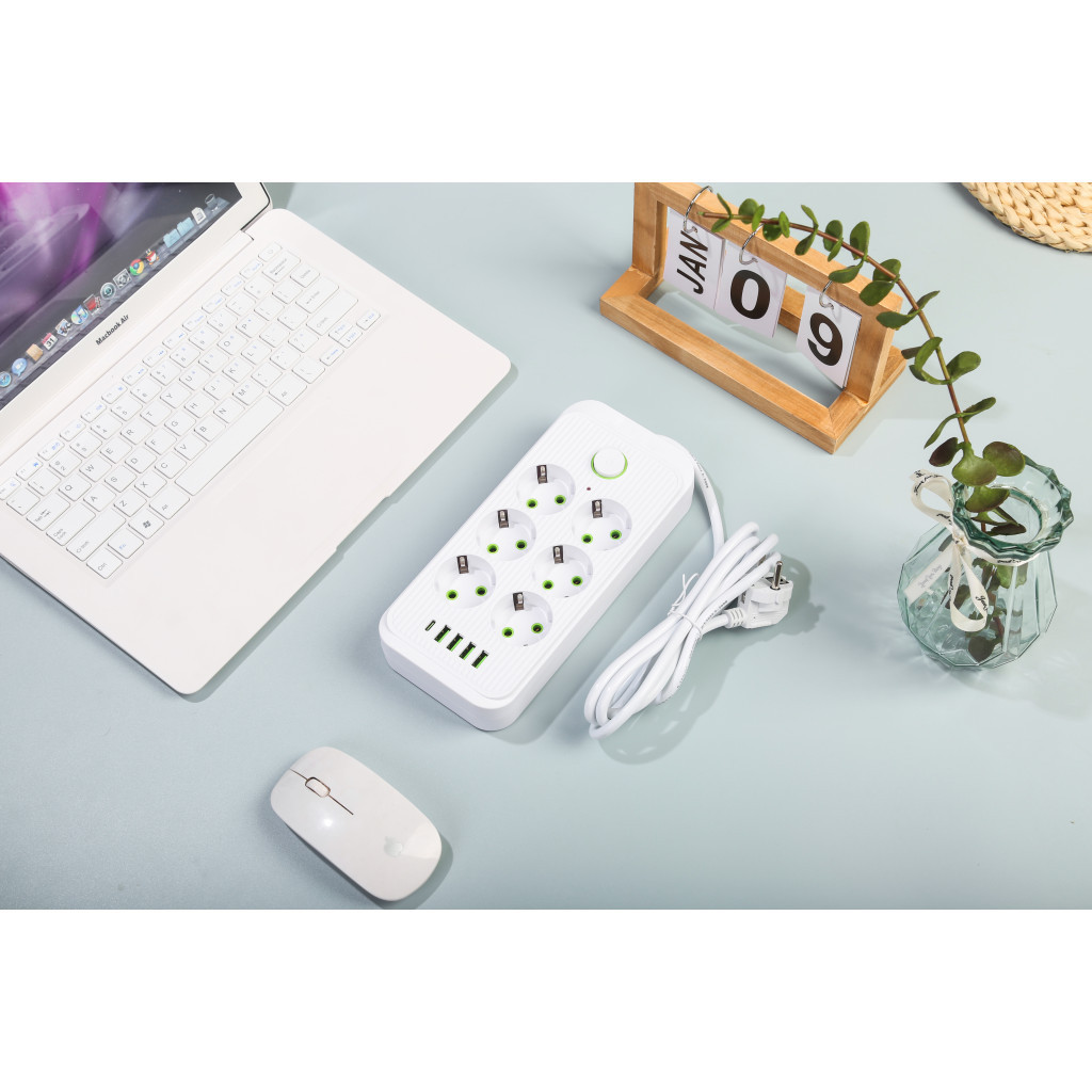 Мережевий фільтр живлення XoKo XК-SP6-4-1-WH - зображення 4