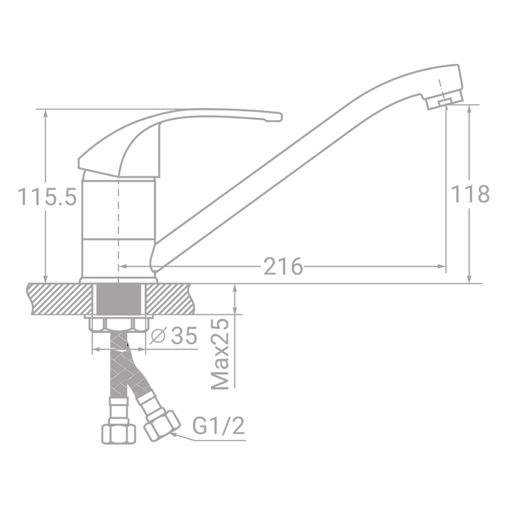 Змішувач TAU SD-1B243C - зображення 2