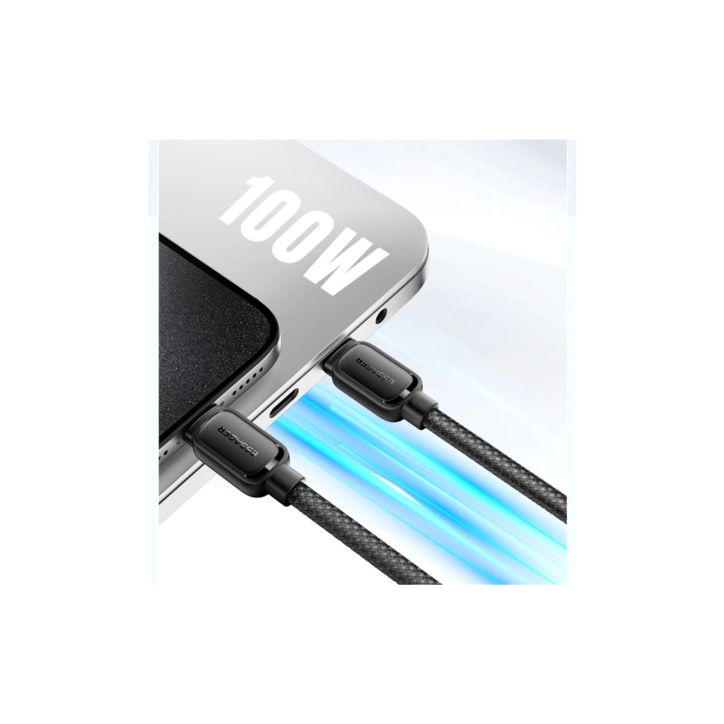 Дата кабель USB-C to USB-C 1.0m 100W black Essager (EXCTT1-TD01-P) - изображение 7