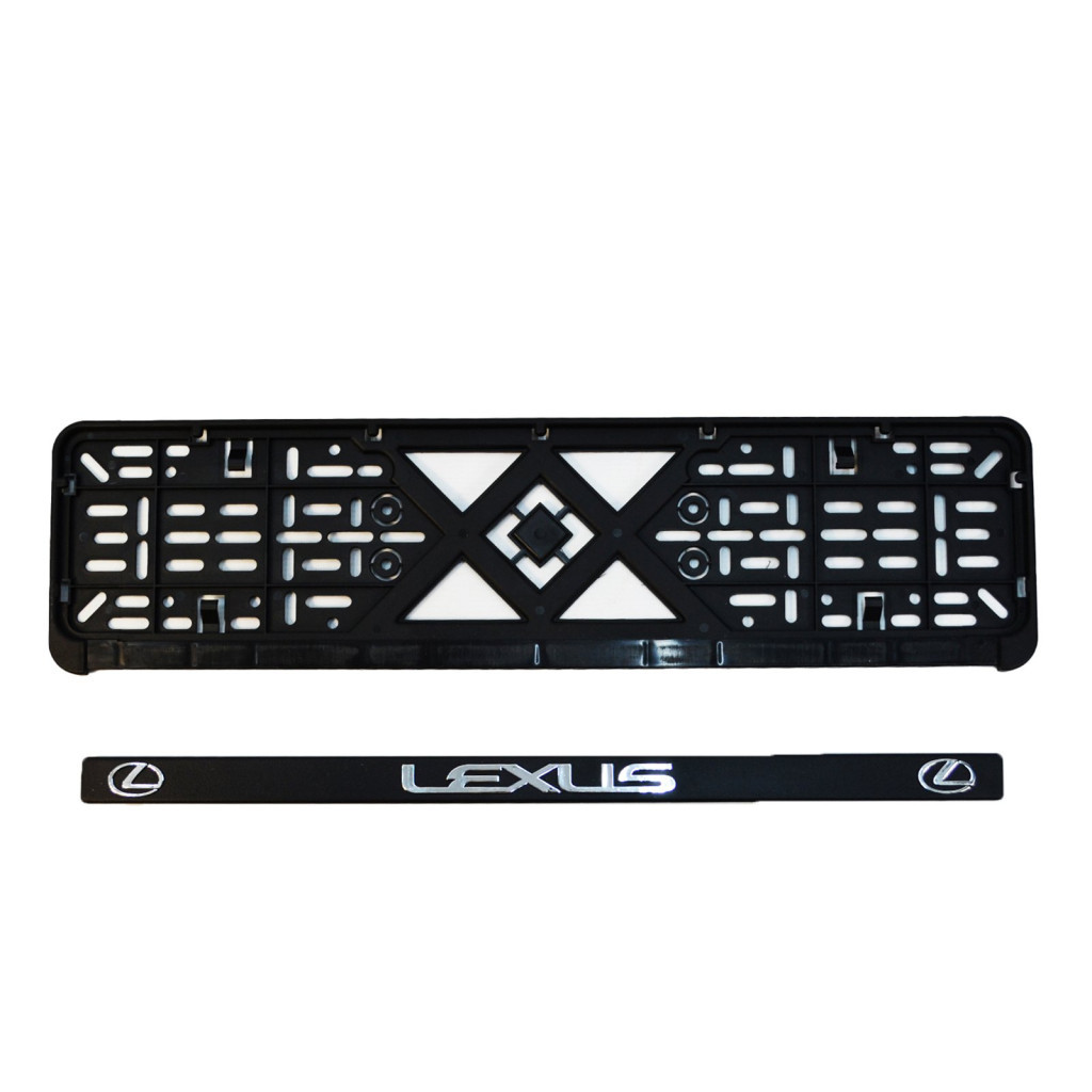 Рамка номерного знака CarLife пластик з об'ємними літерами LEXUS (2шт) (24-009) - изображение 4